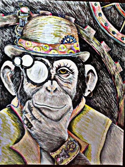 Artie sketch thinking color steampunk