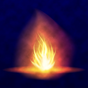 Vector burning bonfire. Hot flickering flame with sparks. Tongues of flame. Flicker of a torch. Bright burning effect of a candle.